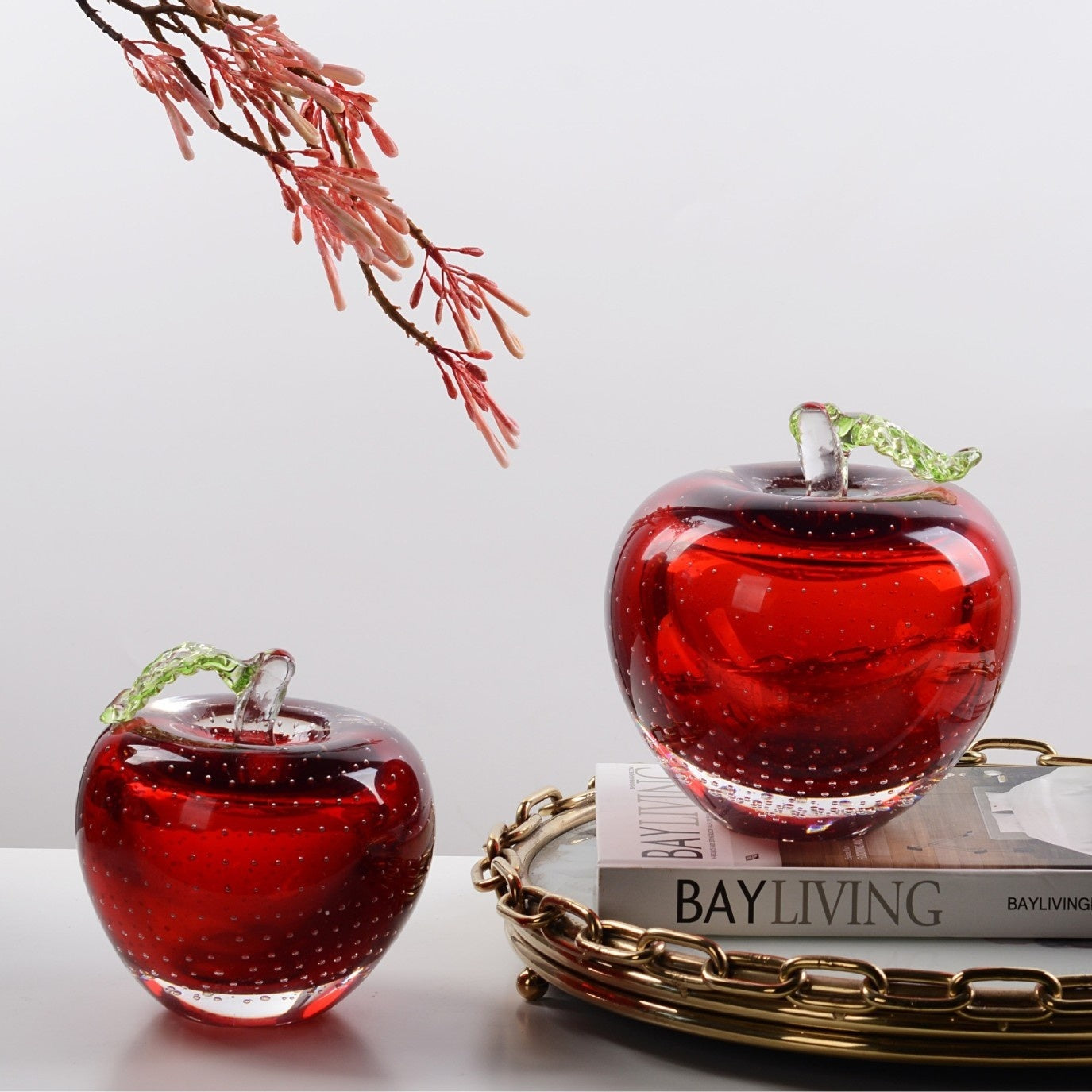 Light-luxury Stained-glass Apple-style Living Room Decor Piece