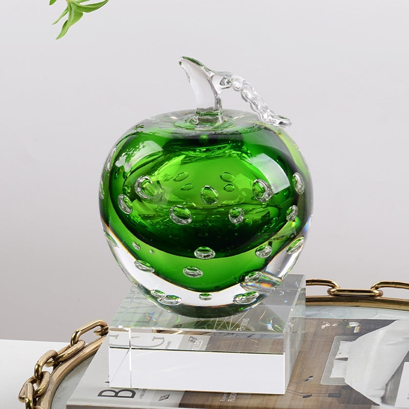 Light-luxury Stained-glass Apple-style Living Room Decor Piece